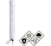Housse de protection pour séchoir rotatif, housse de protection étanche en tissu Oxford indéchirable pour parapluie avec fermeture éclair et cordon de serrage, argent 168 x 30 x 30 cm