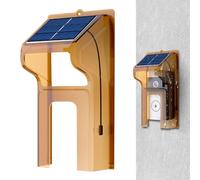 Housse de protection pour sonnette de porte - Housse de protection en polycarbonate avec panneau solaire intégré - 11,5 x 21,5 cm - Protection résistante aux intempéries pour une performance optimale