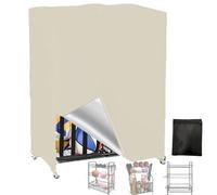 Housse de Protection pour Support de Rangement pour Ballon,Bâchepour Râteliers Stockage Basket-Ball de Garage, Imperméables Couverture pour Organisateur d'Équipem(Size:420D:38*18*45 inch,Color:Beige)