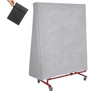 Housse de Protection pour Table de Ping-Pong Outdoor 165×70×185 cm Oxford Résistant Imperméable Anti-UV Coupe-Vent Respirante (Gris)