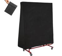 Housse de Protection pour Table de Ping-Pong Outdoor 165×70×185 cm Oxford Résistant Imperméable Anti-UV Coupe-Vent Respirante (Noir)