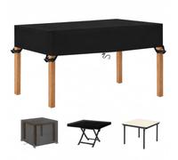 Housse de Protection pour Table Extérieure 120x80x45cm Imperméable | Noir, Tissu Oxford 600D Housse de Table de Jardin, Anti-UV Couverture de Table Basse Extérieur Housse de Bâche de Jardin
