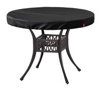 Housse de protection pour table ronde d'extérieur SoloToo, imperméable et anti-UV, compatible avec les meubles de jardin ronds jusqu'à 76 à 81 cm