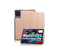 Housse de protection pour TABWEE T90/TABWEE T90EX 11 pouces 2026, yystao Support mince avec design à plis triples, coque de protection robuste, rose doré