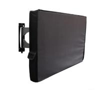 Housse de protection pour téléviseur d'extérieur imperméable de 71 à 190 cm, en tissu Oxford 600D résistant aux intempéries avec rabat arrière, couverture électronique d'extérieur noire pour terrasse