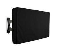 Housse de protection pour téléviseur d'extérieur ¿ Tissu Oxford en PVC noir, protection à 360 degrés, ajustement universel, 101,6 x 162,56 x 12,7 cm