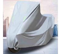 Housse de protection pour tricycle, pour voiture, moto, scooter, étanche, robuste, taille M, avec trous de verrouillage, bandage, rangement (blanc)