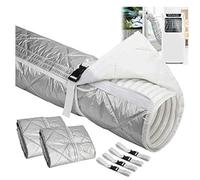 Housse de protection pour tuyaux de climatisation, 150 x 50 cm, pour tuyaux d'évacuation d'air de climatisation mobile, housse isolante pour tuyaux d'échappement, isolation thermique et protection (1)