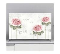 Housse De Protection Pour TV Housse de Protection contre la poussière for télévision, couverture anti-poussière suspendue for maison, décoration florale universelle Simple(H,37-39inch 93x60cm)
