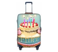 Housse de protection pour valise à roulettes Happy Birthday Big Cake - Tissu haute élasticité - Housse de valise à roulettes, blanc, X-Large