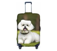 Housse de protection pour valise à roulettes Motif bichon frisé Motif double face, blanc, X-Large