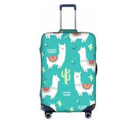 Housse de protection pour valise à roulettes, motif cactus alpaga, tissu très élastique, housse de valise à roulettes, blanc, Large