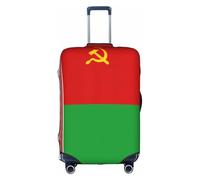 Housse de protection pour valise à roulettes Motif drapeau de la Biélorussie 45,7 à 81,3 cm, blanc, L