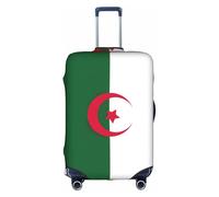 Housse de protection pour valise à roulettes Motif drapeau de l'Algérie 45,7 à 81,3 cm, blanc, M