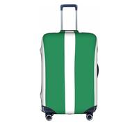 Housse de protection pour valise à roulettes, motif drapeau du Nigeria, élastique, lavable, anti-rayures, 45,7 à 81,3 cm, blanc, L