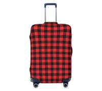 Housse de protection pour valise - Buffalo Plaid Rouge Noir Doux Fashion Uitcase Housse pour bagages, Noir , S