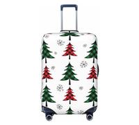 Housse de protection pour valise - Buffalo Plaid Sapins de Noël anti-rayures Uitcase Housse pour bagages, noir, Medium