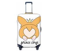 Housse de protection pour valise - Chien Prince Corgi anti-rayures Uitcase Housse pour bagage, Noir , L
