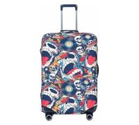 Housse de protection pour valise - Cool Rock Skull Soft Fashion Uitcase Cover pour bagages, noir, Small