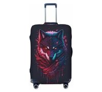 Housse de protection pour valise - Cool Wolf Head Santi Scratch Uitcase Cover pour bagages, Noir , S