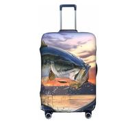 Housse de protection pour valise de 45,7 à 76,2 cm - Violet, bleu, vert, camouflage, zèbre, Gros poissons., L