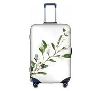 Housse de protection pour valise de voyage avec de nombreux bébés pingouins mignons pour 45,7 à 81,3 cm, Brindilles blanches et vert sauvage, L