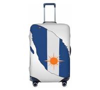 Housse de protection pour valise de voyage avec drapeau des îles Marshall map04 - Lavable - Anti-rayures, Noir , M