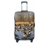 Housse de protection pour valise de voyage avec feuilles vertes de palmier et plantes tropicales de 45,7 à 81,3 cm, Canards sauvages volants, S