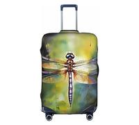 Housse de protection pour valise de voyage avec feuilles vertes de palmier et plantes tropicales de 45,7 à 81,3 cm, Peinture libellule., M
