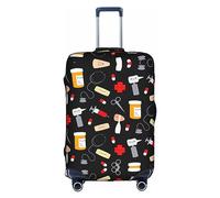 Housse de protection pour valise de voyage avec motif de médecine de dessin animé pour enfants et adultes de 45,7 à 81,3 cm, BLANC, X-Large
