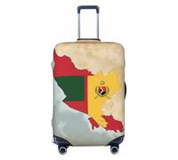 Housse de protection pour valise de voyage avec motif drapeau du Timor-Leste Map02 - Lavable - Anti-rayures, Noir , XL