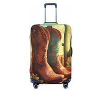 Housse de Protection pour Valise de Voyage, Bottes et Chapeau de Cowboy, Couleurs Vives, désert