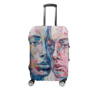 Housse de protection pour valise de voyage, housse de protection à deux visages abstraits, housse de bagage lavable, élastique, anti-rayures, housse de protection pour valise personnalisée pour