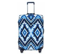 Housse de Protection pour Valise de Voyage, Style Tricot Diamant, Bleu Moderne