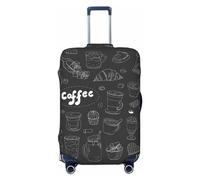 Housse de protection pour valise - Donut Friend Coffee - Anti-rayures - Pour bagages, noir, Medium