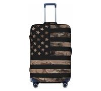 Housse de protection pour valise - Drapeau américain avec camouflage du désert - Anti-rayures Uitcase pour bagages, Noir , L
