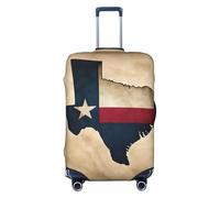 Housse de protection pour valise, housse de protection lavable, anti-rayures, motif carte du drapeau du Texas avec une étoile, Noir , M