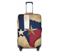 Housse de protection pour valise, housse de protection lavable et anti-rayures avec drapeau de l'État du Texas map01, Noir , M
