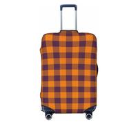 Housse de protection pour valise - Housse de protection pour valise - Housse de protection pour bagage à carreaux Buffalo d'automne, Noir , M