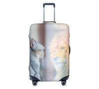 Housse de protection pour valise - Le chat se regarde dans le miroir souple et tendance pour bagages, Noir , S