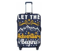 Housse de protection pour valise - Let The Adventure Begins - Anti-rayures - Pour bagage, Noir , S