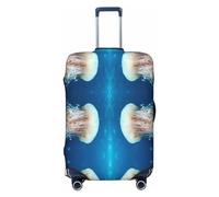 Housse de protection pour valise - Méduse blanche dansant dans l'océan - Housse anti-rayures pour bagages, Noir , L