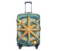 Housse de protection pour valise, motif boussole nautique, rétro, élastique, anti-rayures, anti-poussière, convient pour 55,9 à 61 cm, multicolore, S