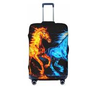 Housse de protection pour valise, motif cheval de feu d'eau, housse de bagage élastique anti-rayures, anti-poussière pour bagages de 55,9 à 61 cm, multicolore, S