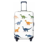 Housse de protection pour valise, motif dinosaure, bande dessinée, élastique, anti-rayures, anti-poussière, convient pour 55,9 à 61 cm, multicolore, L