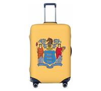 Housse de protection pour valise, motif drapeau du New Jersey, lavable, anti-rayures, Noir , M