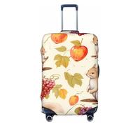 Housse de protection pour valise, motif écureuil, raisin, renard, élastique, anti-rayures, anti-poussière pour bagages de 55,9 à 61 cm, multicolore, L