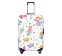Housse de protection pour valise, motif fée mignonne, motif libellule de dessin animé, élastique, anti-rayures, anti-poussière pour bagages de 63,5 à 71,1 cm