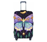 Housse de protection pour valise, motif galaxie, papillon, lune, étoiles, housse de bagage élastique, anti-rayures, anti-poussière pour bagages de 55,9 à 61 cm, multicolore, M