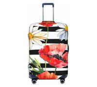 Housse de protection pour valise, motif marguerite coquelicot, élastique, anti-rayures et anti-poussière, convient pour 55,9 à 61 cm, multicolore, S